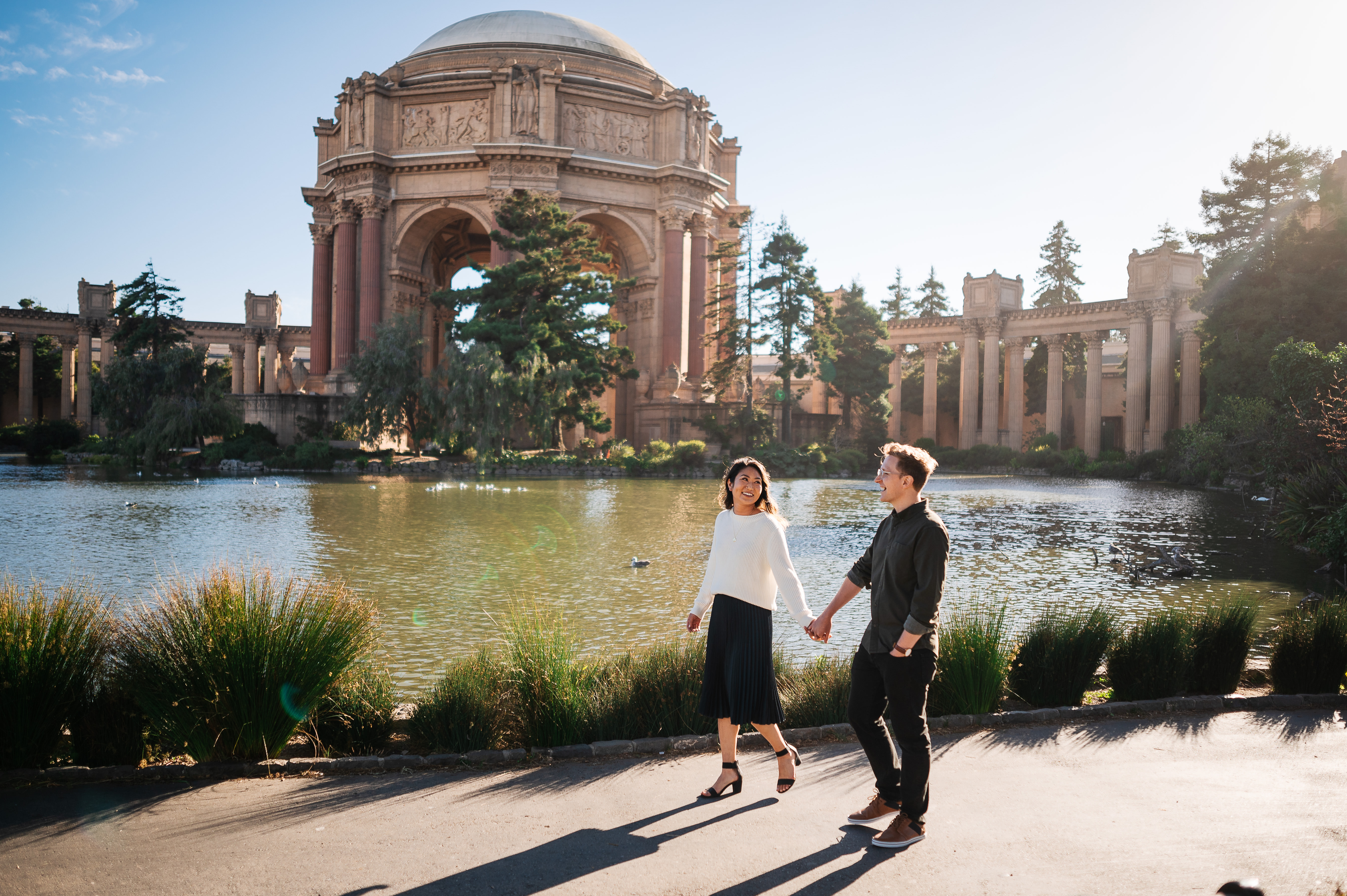 Matt and Ashley at the Palace of Fine Arts in San Francisco