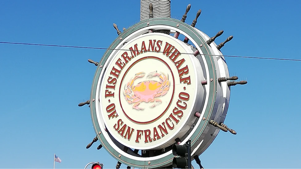 Photo of the Fishermans Wharf sign in San Francisco